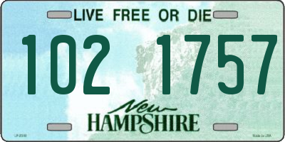 NH license plate 1021757
