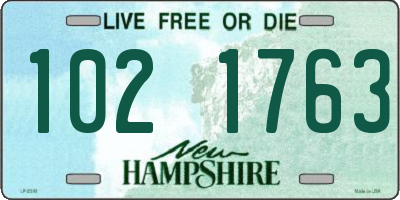 NH license plate 1021763