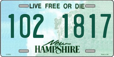 NH license plate 1021817