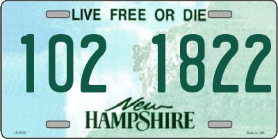 NH license plate 1021822