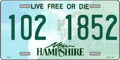 NH license plate 1021852