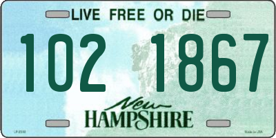 NH license plate 1021867