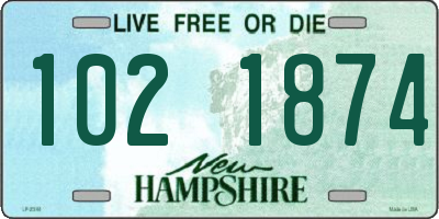 NH license plate 1021874