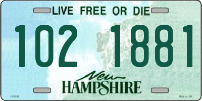 NH license plate 1021881