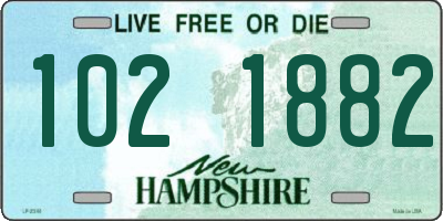 NH license plate 1021882