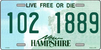 NH license plate 1021889