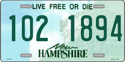 NH license plate 1021894