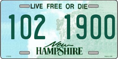 NH license plate 1021900