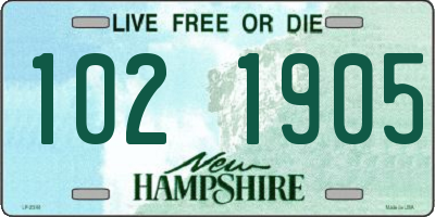 NH license plate 1021905