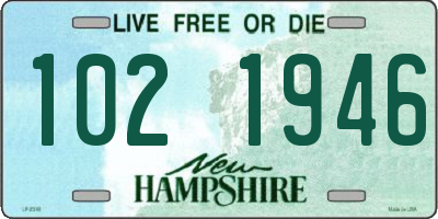 NH license plate 1021946