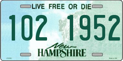 NH license plate 1021952