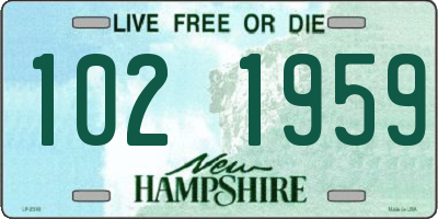 NH license plate 1021959