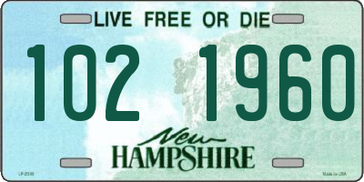 NH license plate 1021960
