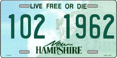 NH license plate 1021962