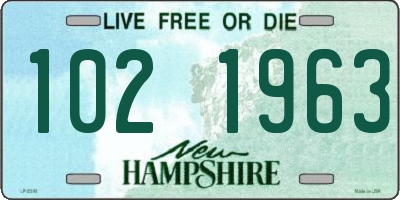 NH license plate 1021963