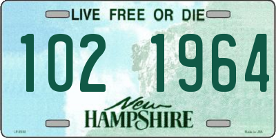 NH license plate 1021964