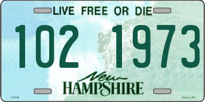 NH license plate 1021973