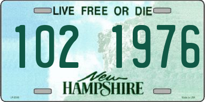 NH license plate 1021976