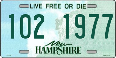 NH license plate 1021977