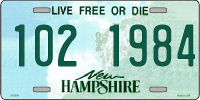 NH license plate 1021984