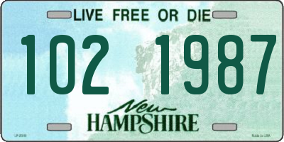 NH license plate 1021987