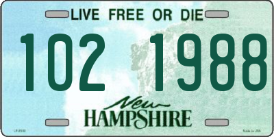 NH license plate 1021988