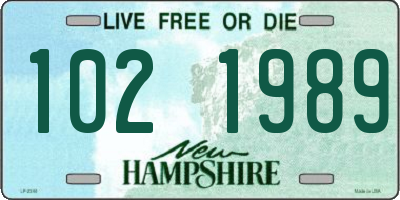 NH license plate 1021989