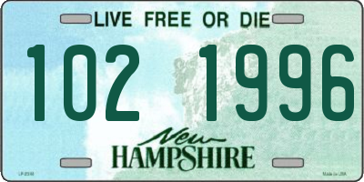 NH license plate 1021996