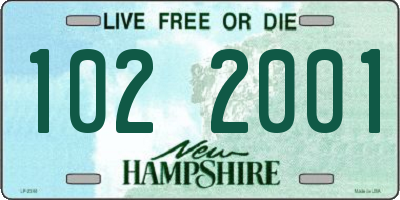 NH license plate 1022001