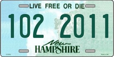 NH license plate 1022011