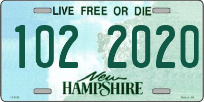 NH license plate 1022020