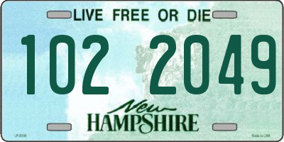 NH license plate 1022049