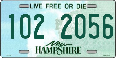 NH license plate 1022056