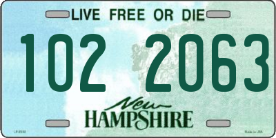 NH license plate 1022063