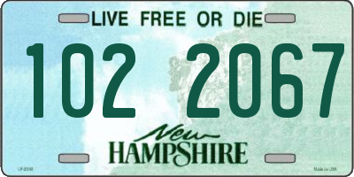 NH license plate 1022067