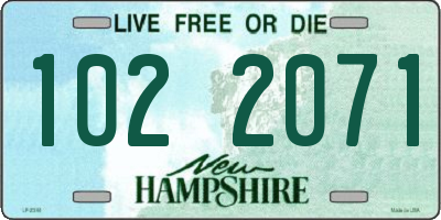 NH license plate 1022071