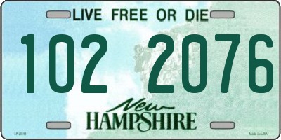 NH license plate 1022076