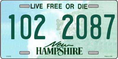 NH license plate 1022087