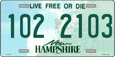 NH license plate 1022103