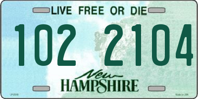 NH license plate 1022104