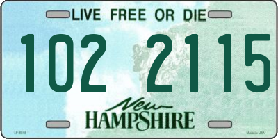 NH license plate 1022115
