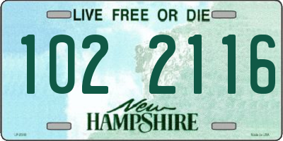 NH license plate 1022116