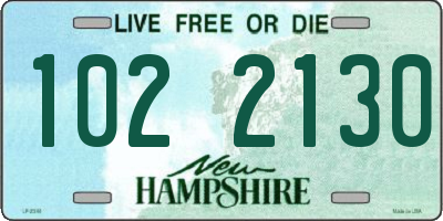 NH license plate 1022130