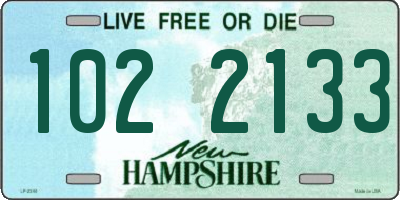 NH license plate 1022133