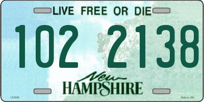 NH license plate 1022138