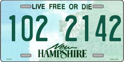 NH license plate 1022142