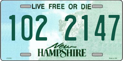 NH license plate 1022147