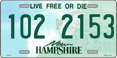 NH license plate 1022153