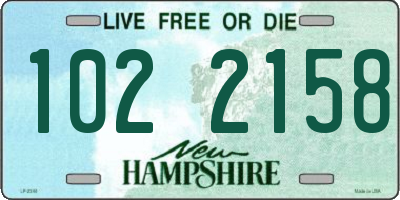 NH license plate 1022158