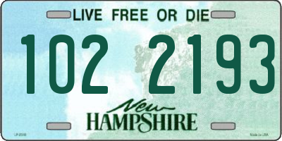NH license plate 1022193